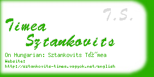 timea sztankovits business card